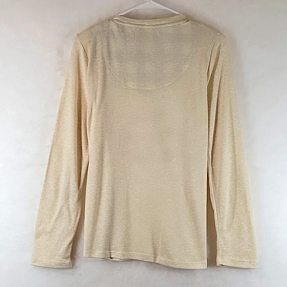 Dearfoams V-Neckline Pullover Long Sleeve Ivory Sweater Size M - Picture 8 of 8